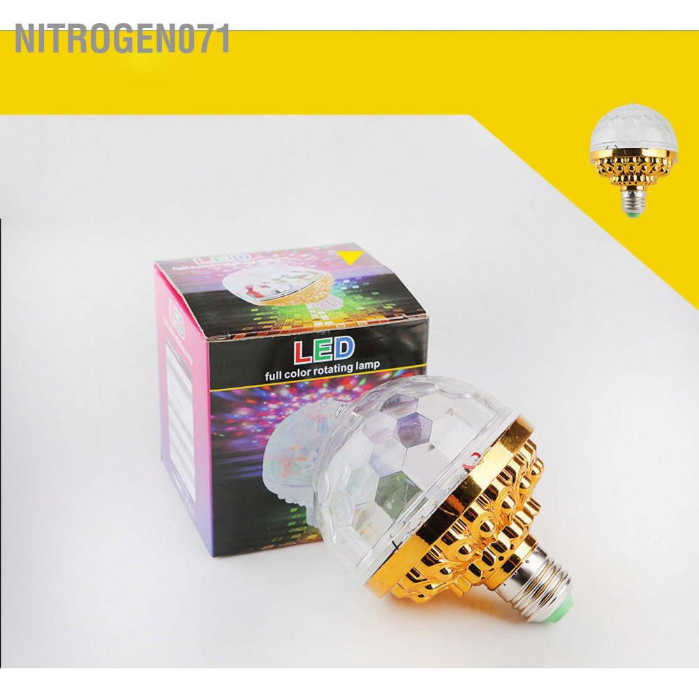 Nitrogen071 LED Full Color Rotating Lamp RGB Changing Light Bulb for Party Homes Birthdays