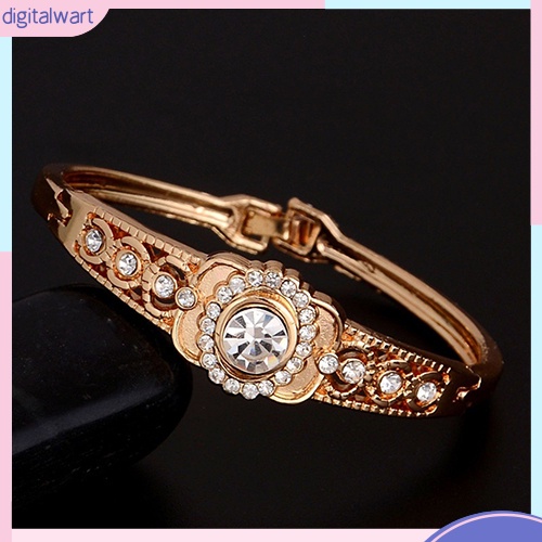 Vòng Tay Thiết Kế Mạ Vàng Đính Đá Thời Trang Dành Cho Nữ