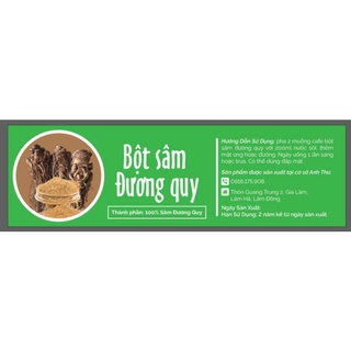 Bột sâm đương quy Đà lạt