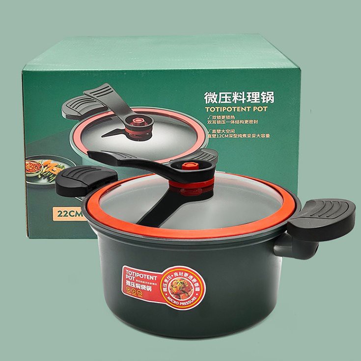 Nồi áp suất đa năng mini totipotent pot 3.5L dùng cho mọi loại bếp từ, bếp gas, bếp hồng ngoại