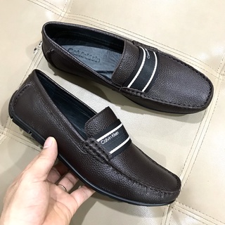Giầy da lười nam giầy mọi giầy mô ca da thật