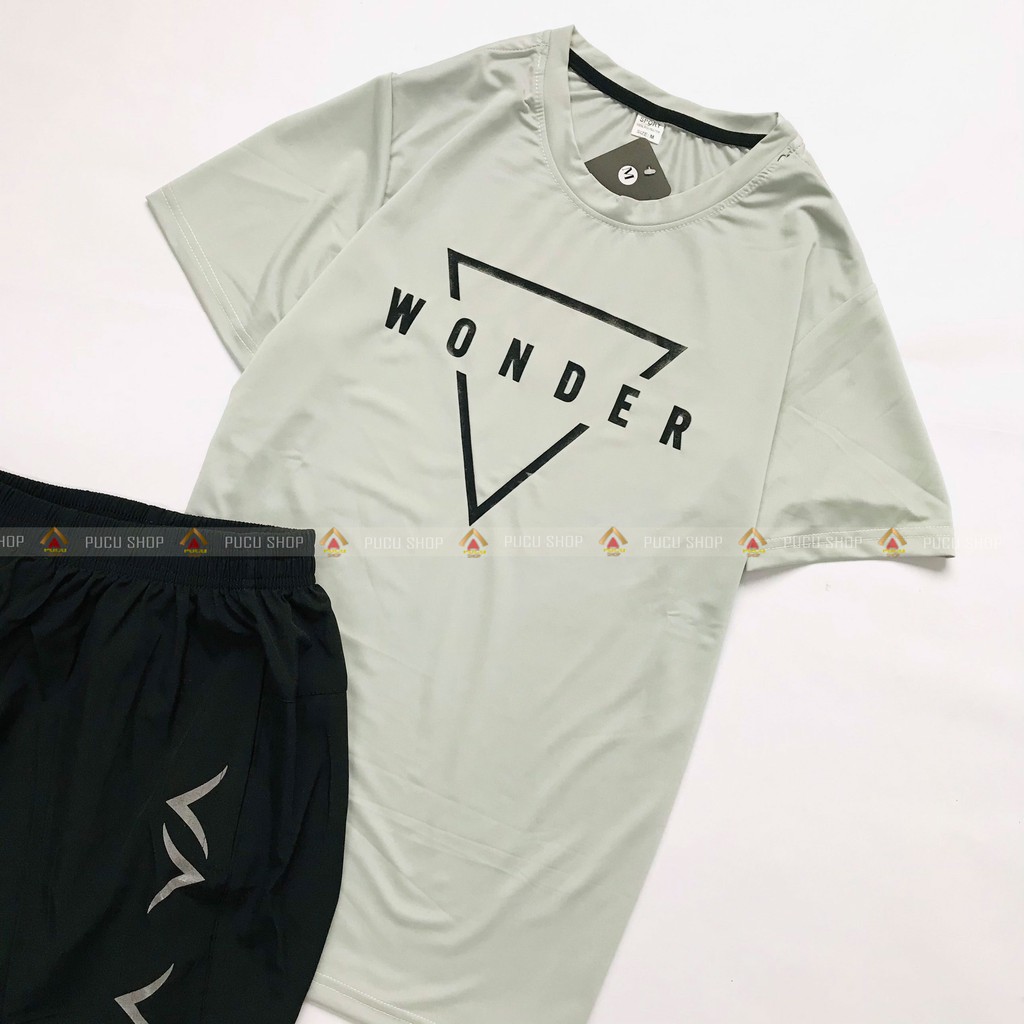 Bộ quần áo thể thao nam phom 45-85kg đồ bộ nam hè thun lạnh 3 màu WONDER BTT04 | BigBuy360 - bigbuy360.vn