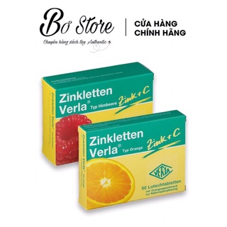 [NỘI ĐỊA ĐỨC] Viên ngậm bổ sung kẽm và vitamin C Zinkletten Verla cho trẻ lười ăn, rối loạn giấc ngủ, tăng đề kháng, 50v