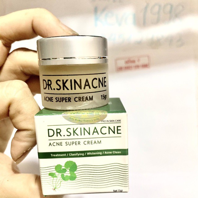 Kem Sạch Mụn DR SKIN ACNE Giúp Dưỡng Trắng Da, Xóa Thâm, Liền Sẹo Cho Mọi Loại Da Không Gây Kích Ứng (15g)