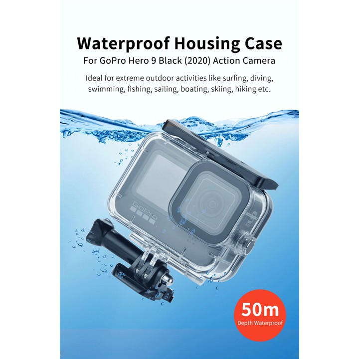 Case vỏ chống nước GoPro Hero 9 KingMa - Hàng chính hãng