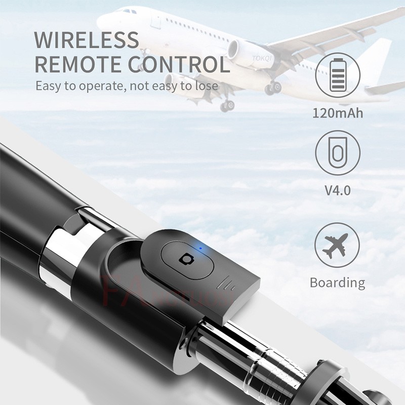 4 In1 Bluetooth không dây Selfie Stick Chân máy có thể gập lại & Monepads phổ biến cho điện thoại thông minh và máy ảnh hành động thể thao | BigBuy360 - bigbuy360.vn
