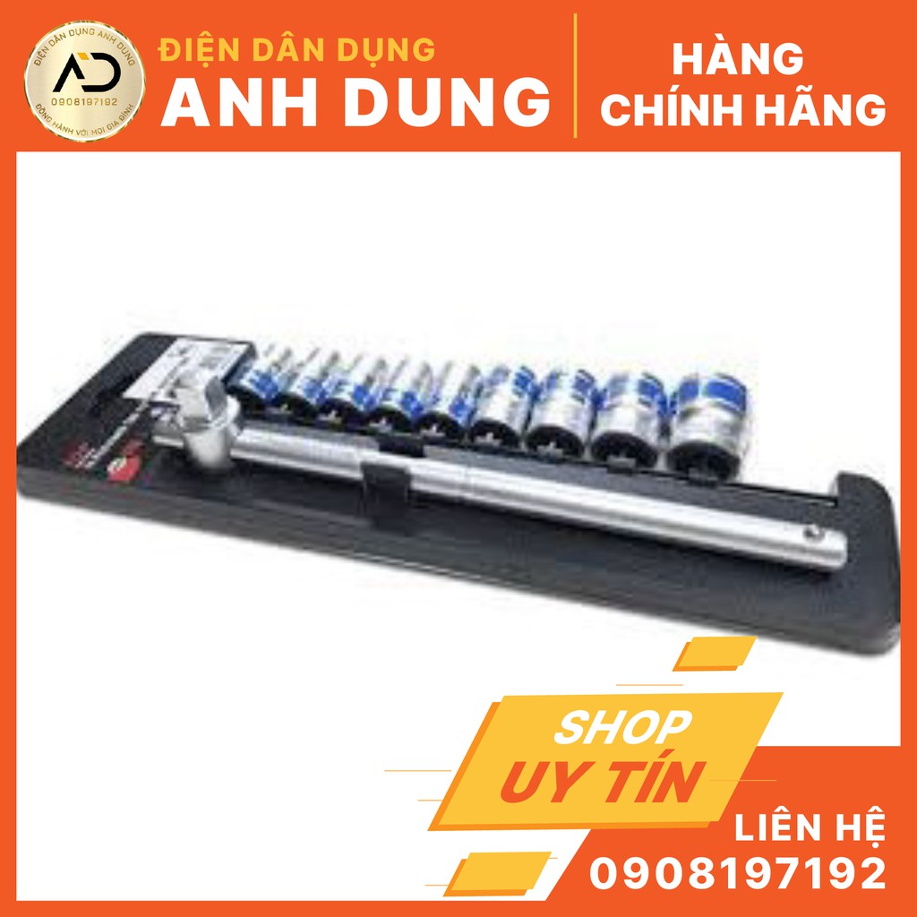 Bộ tuýp 10 món 1/2" cần kéo - TOP