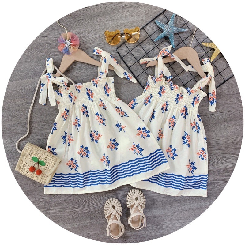 Hàng QC - Váy maxi 2 dây thời trang mùa hè cho bé gái ( Hình shop tự chụp )