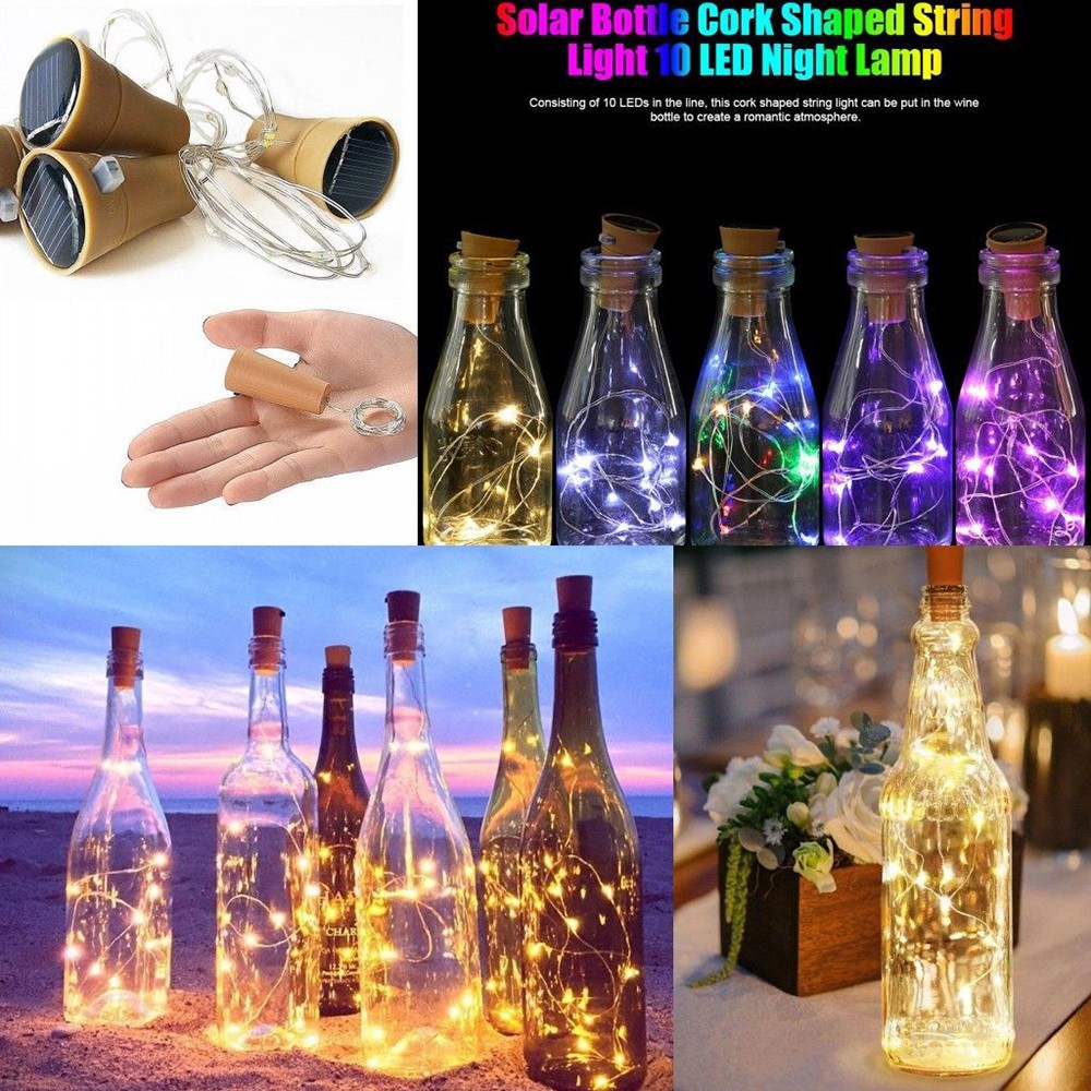 Dây đèn 8/10 LED dạng nút bần trang trí lung linh cho đám tiệc