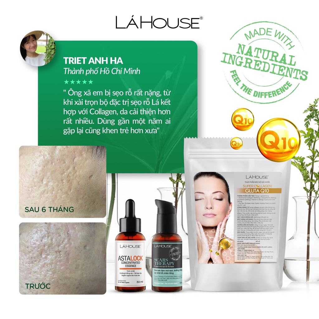 COLLAGEN GLUTA Q10 LÁ HOUSE Trắng Da Collagen ngăn ngừa lão hóa,trắng da,đẹp tóc