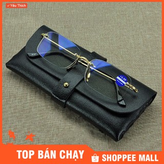 Kính lão thị viễn thị HAI TRÒNG NHÌN XA VÀ GẦN cao cấp gọng màu gold nam nữ cao cấp chống UV (KVM972T)