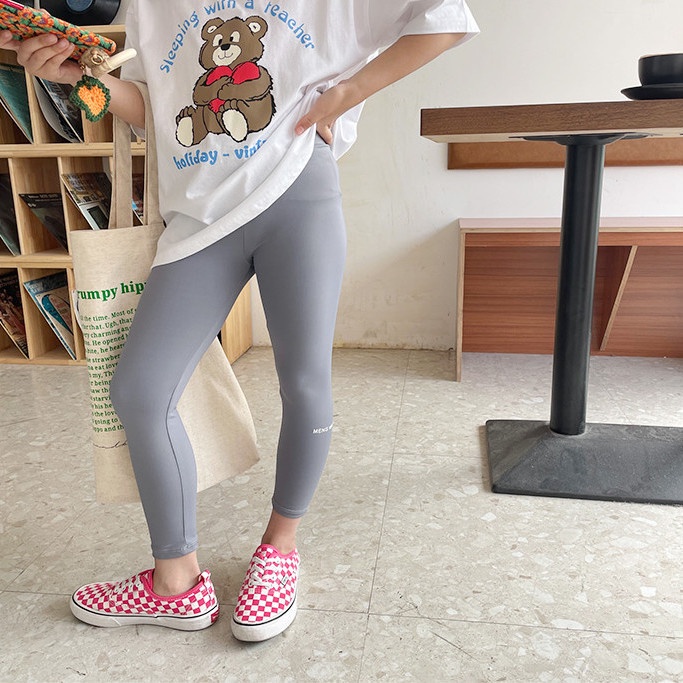 Quần Legging Cotton Trơn Thoải Mái Dễ Phối Đồ Thời Trang Xuân Thu Cho Bé Gái