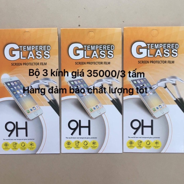 Kính A710, bộ 3 tấm kính ko full màn tặng kèm ốp silicon