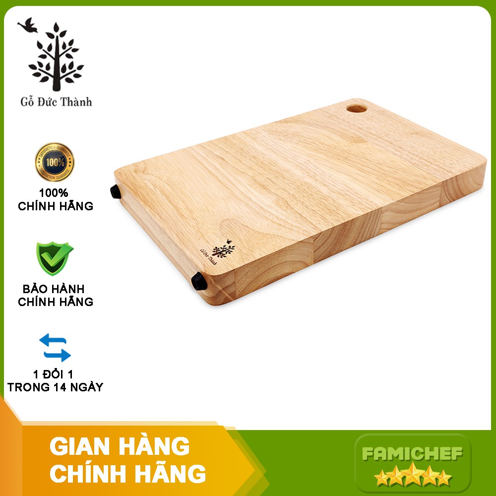 Thớt gỗ hình chữ nhật có lỗ treo nhỏ Gỗ Đức Thành 06471