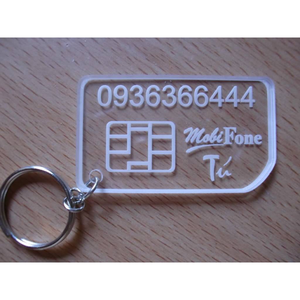 Móc khóa style sim điện thoại in theo yêu cầu