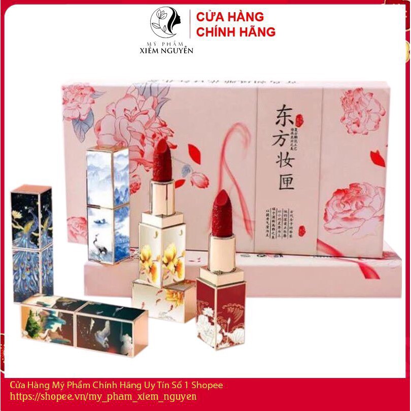 【Hàng Cao Cấp】Son Môi Cao Cấp- Son Set 5 Cây Son Thỏi Màu Lì Siêu Đẹp-Siêu Cá Tính,Không Chì Không Độc Hại-MS014