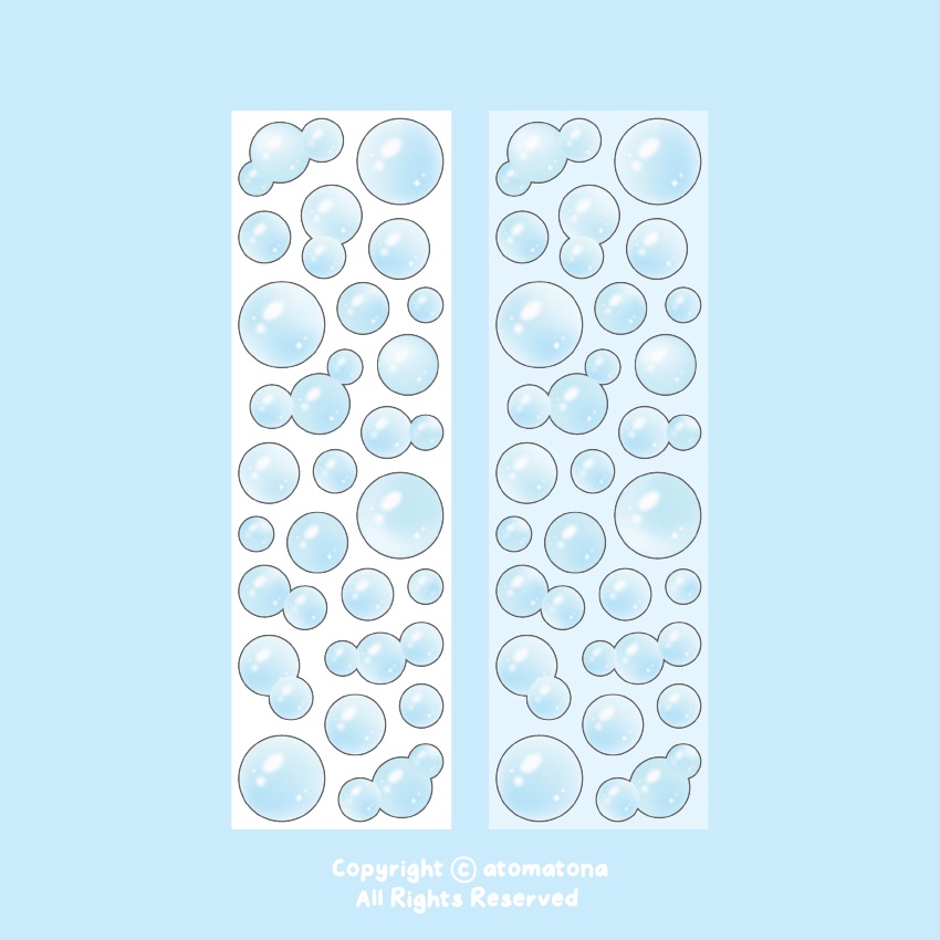 Sticker tròn nhiều màu bong bóng dễ thương