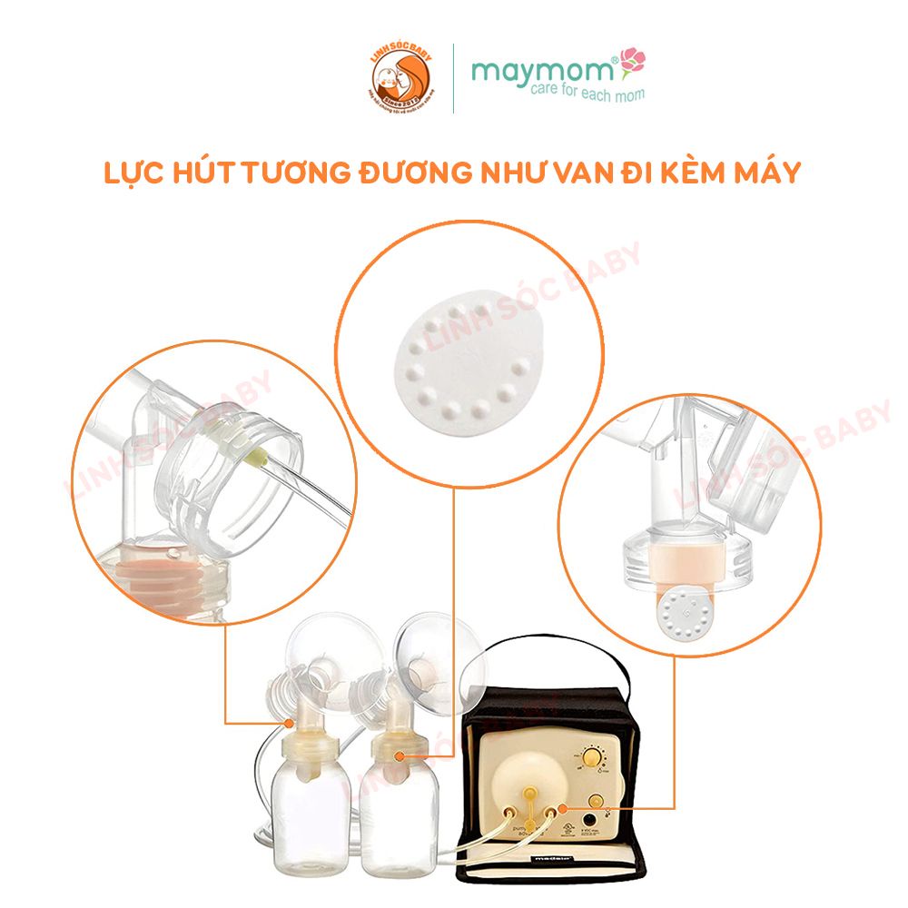 Combo 8 van trắng máy hút sữa Medela Pump, thương hiệu Maymom