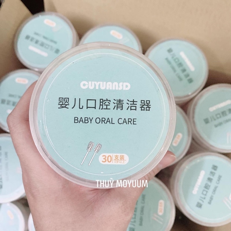 Gạc rơ lưỡi, tưa lưỡi dạng que cho bé
