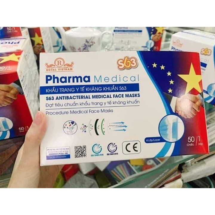 Khẩu Trang Y Tế Cao Cấp 4 Lớp  Kháng Khuẩn- Khẩu Trang Pharma Medical