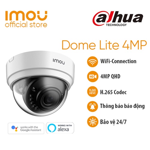 [Siêu nét] Camera IP Wifi Dome 4.0MP IPC-D42P-IMOU - ĐỘ PHÂN GIẢI 2K 4MP CHO HÌNH ẢNH SẮT NÉT NHẤT