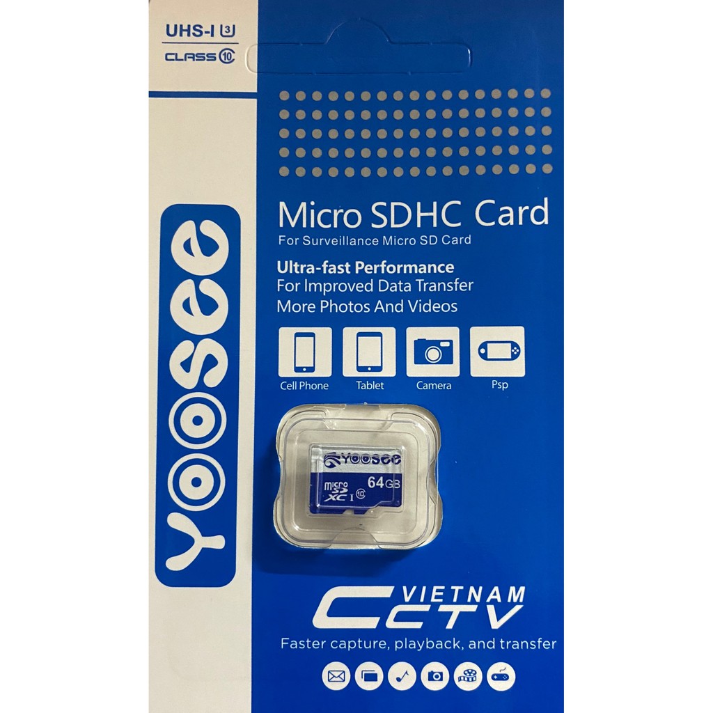 Thẻ nhớ Yoosee 64GB chuyên dụng cho tất cả các dòng Camera, điện thoại, máy tính.. | BigBuy360 - bigbuy360.vn