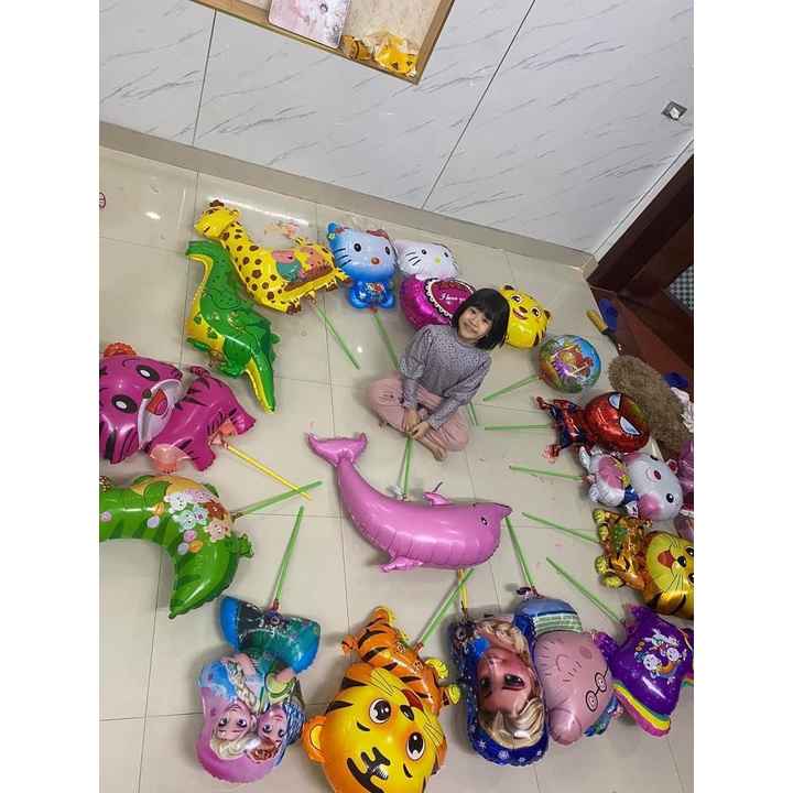 Sỉ Bóng Bay Con Thú Combo 100 bóng thú kèm 100 que to