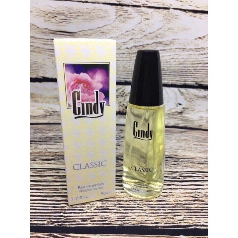( hàng chuẩn 50ml) NƯỚC HOA CINDY CLASSIC EAU DE PARFUM NATURAL SPRAY, nước hoa cindy bloom fresh ocean nam nữ cao cấp