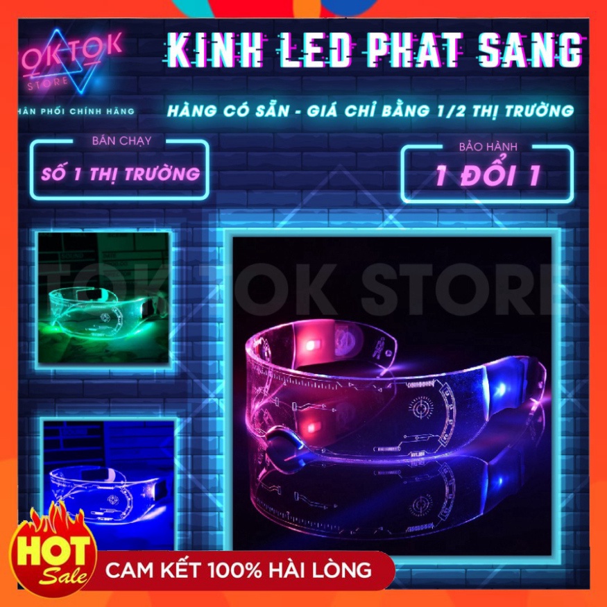Kính phát sáng 3D kính đèn led pro màu sắc RGB