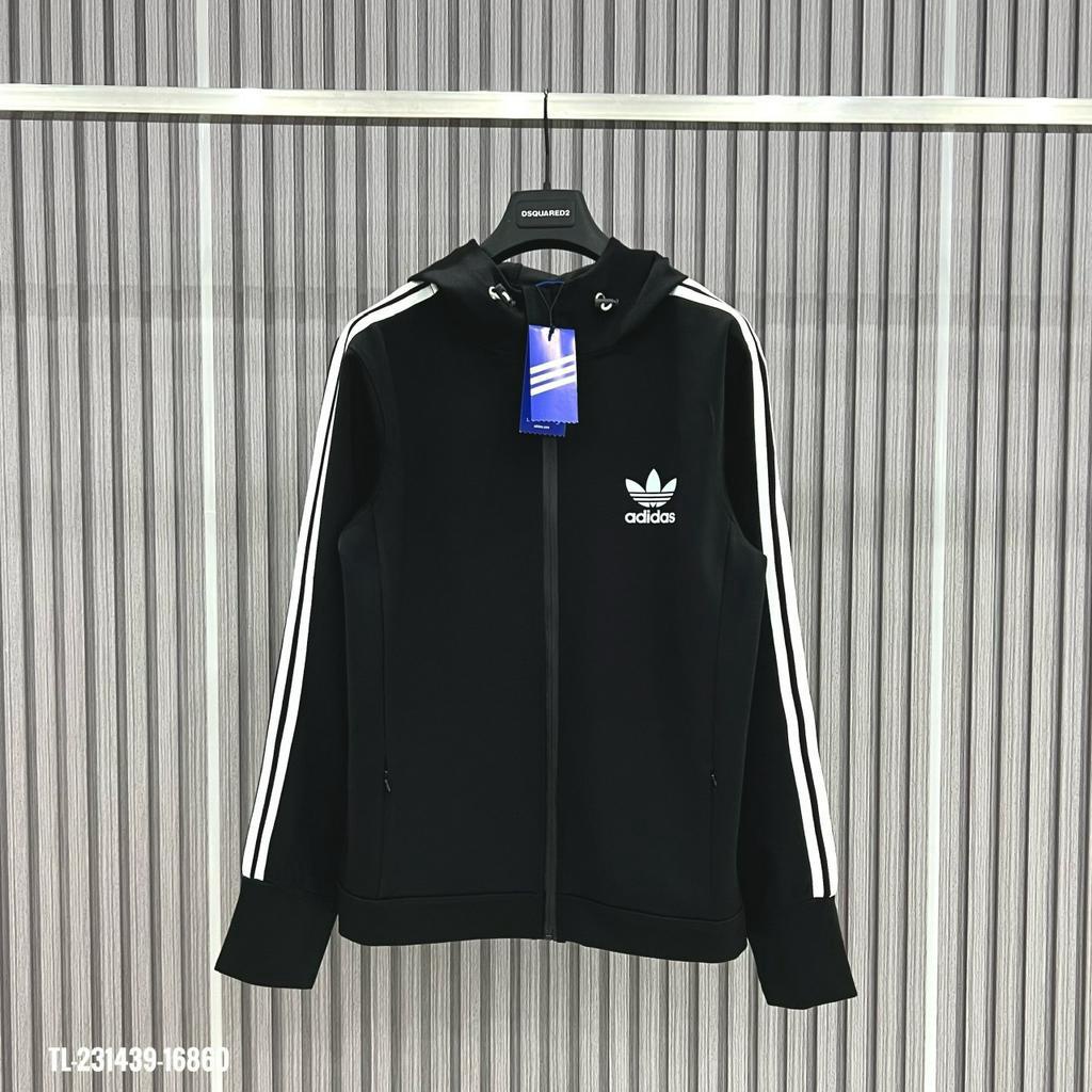 Áo khoác nam Adidas có mũ mix sọc tay_Áo khoác thể thao nam Adidas