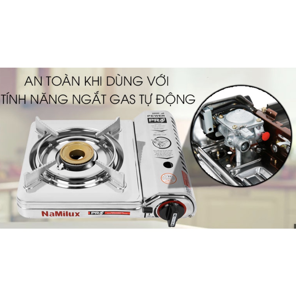BẾP GAS DU LICH NAMILUX PL-2013AS,TOÀN THÂN INOX, DÒNG CAO CẤP, NẤU NHANH, ÍT HAO GAS