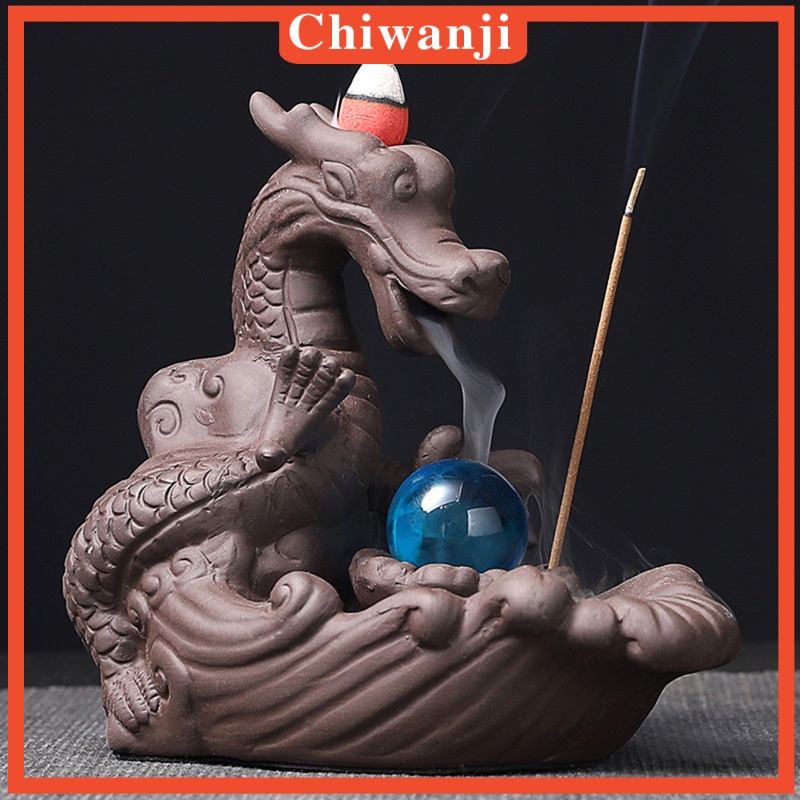 [CHIWANJI] Incense Burner Waterfall Backflow Cone Censer Home Teahouse Temple Decor