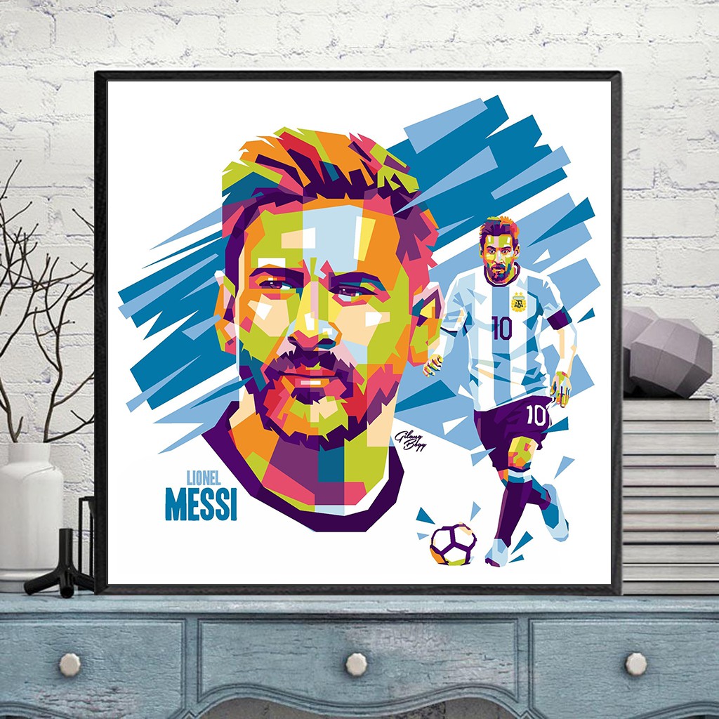 Tranh Treo Tường Messi Trong Màu Áo Argentina