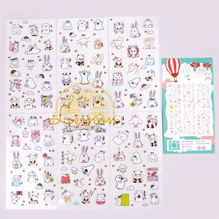 Set 6 tấm sticker dán Cảm xúc đa loài
