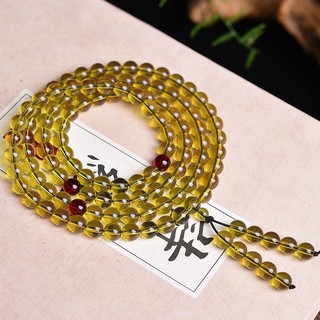 ✧✉♤Vòng Tay Chuỗi 108 Hạt Đá Hổ Phách Tự Nhiên Dành Cho Nam Và Nữ 704
