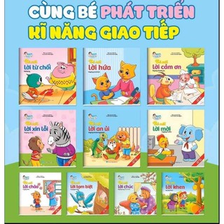 Truyện Tranh Kỹ Năng Giao Tiếp Ứng Xử Cho Bé Gồm 10 Cuốn Song Ngữ Anh Việt