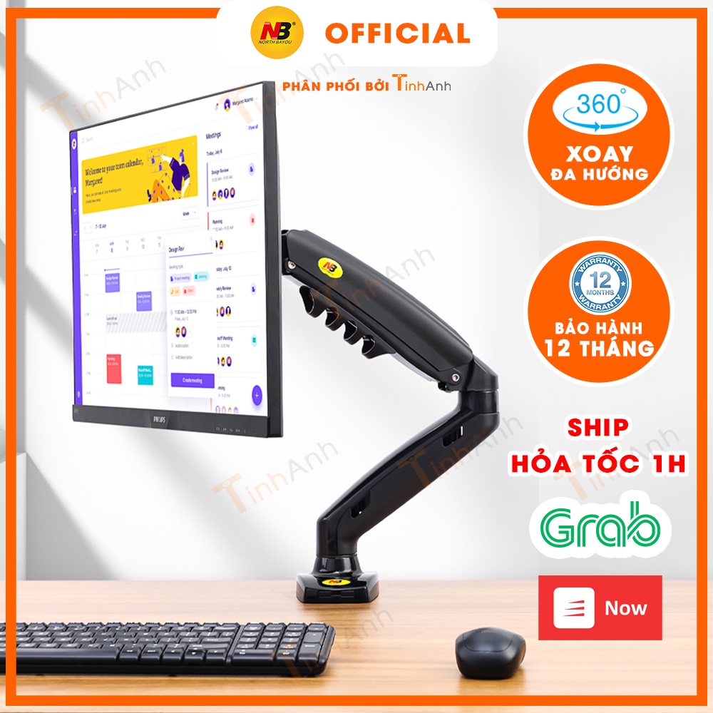 Giá treo màn hình máy tính North Bayou F80 17 - 30 inch Tải trọng 9Kg Mẫu mới 2021