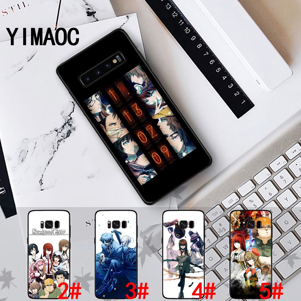 Ốp điện thoại mềm in hình anime Steins Gate 284C cho Samsung S10E S10 S20 Ultra Note 8 9 10 Plus Lite