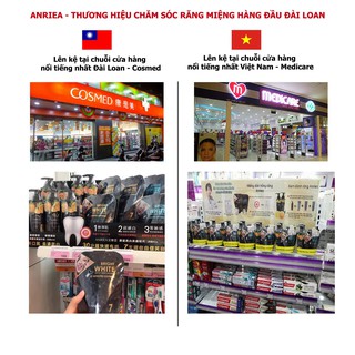 Combo Miếng Dán Trắng Răng 7 days + Kem Đánh Răng + Nước súc miệng ANRIEA