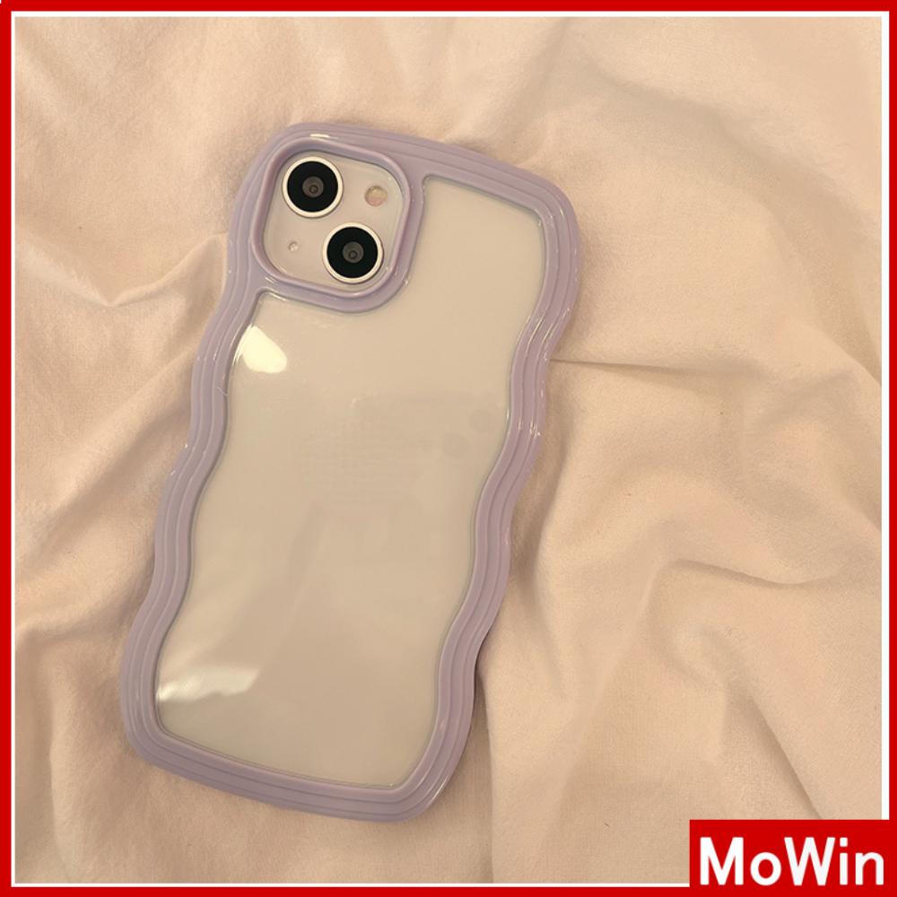 Ốp điện thoại silicone dẻo trong suốt viền gợn sóng màu sắc kẹo ngọt thích hợp cho iPhone 11 13 Pro Max 12 Pro Max XR