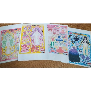 Set chơi hình dán búp bê 4 mẫu