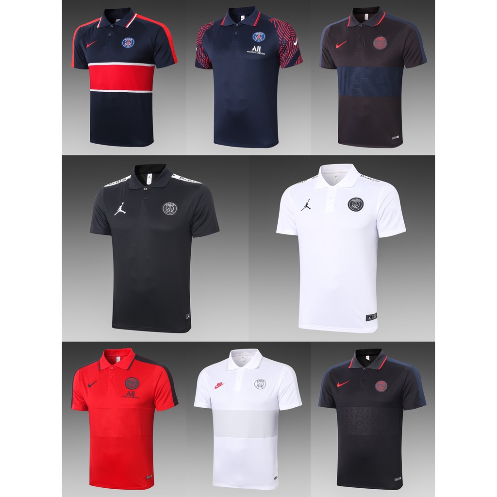 2021 Paris Jordan Áo Thun polo Nam Tay Ngắn Người Hâm Mộ Jersey