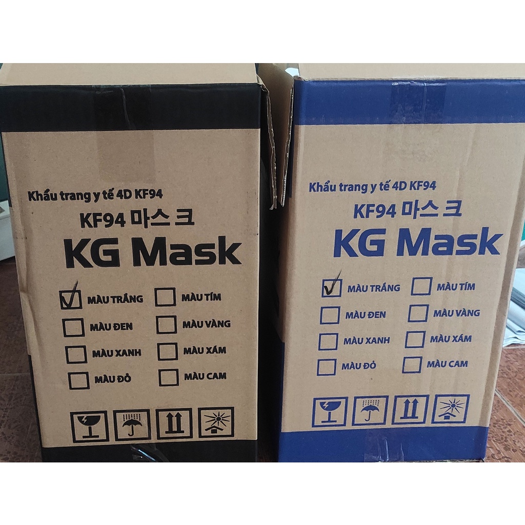 Sỉ 1 thùng khẩu trang 4D KG Mask KF94 60 túi 300 chiếc