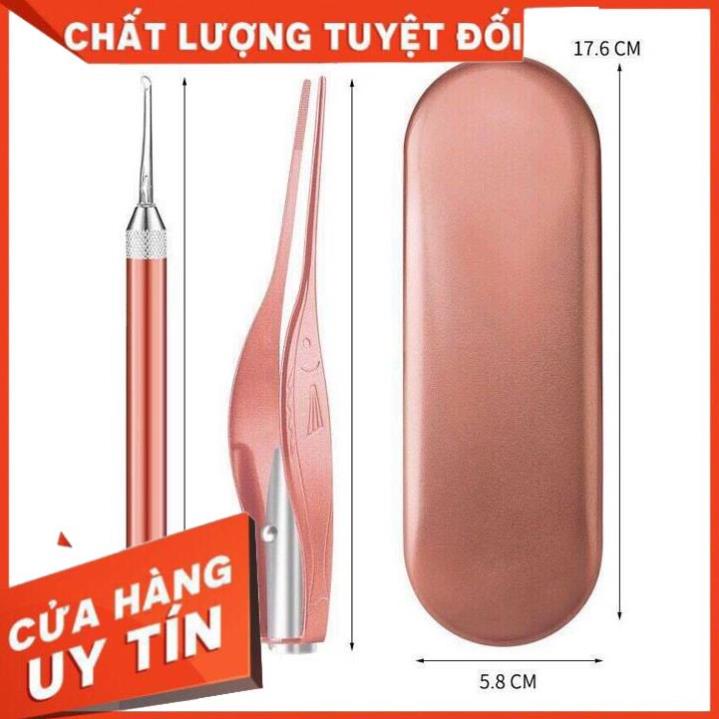 Dụng cụ lấy ráy tai thông minh 3 in 1 có đèn led - - bộ dụng cụ lấy rá tai - an toàn cho mọi lứa tuổi