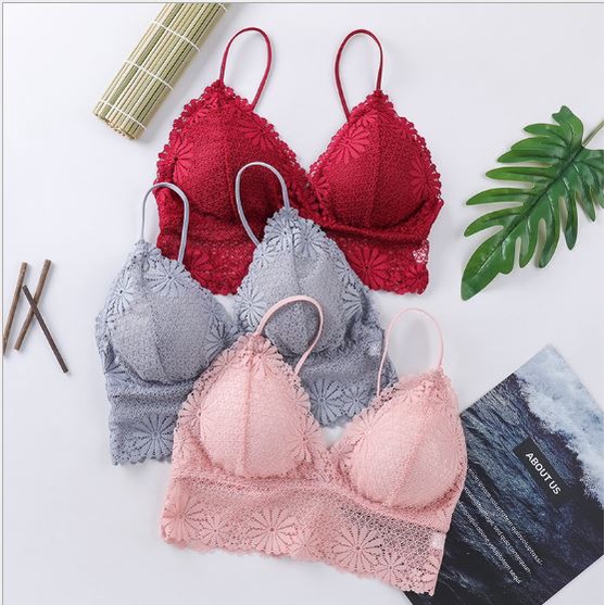 Áo ngực bra ren nữ ren thể thao nâng ngực - Áo lót bralette tập gym coton mềm không gọng mút mỏng YLY25