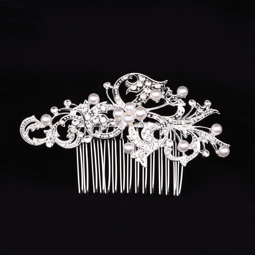 Lược Cài Tóc Cô Dâu Hình Hoa Lá MIHAN1|Đồ Trang Trí Tóc