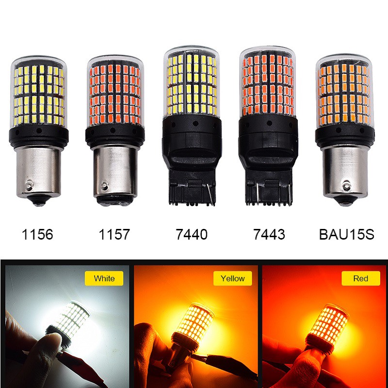 3014 144smd Canbus S25 1156 P21W BA15S led BAY15D BAU15S PY21W T20 led 7440 7443 W21W 1157 Bóng đèn led cho đèn báo rẽ