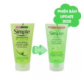 Sữa rửa mặt Simple 150ml hàng chính hãng