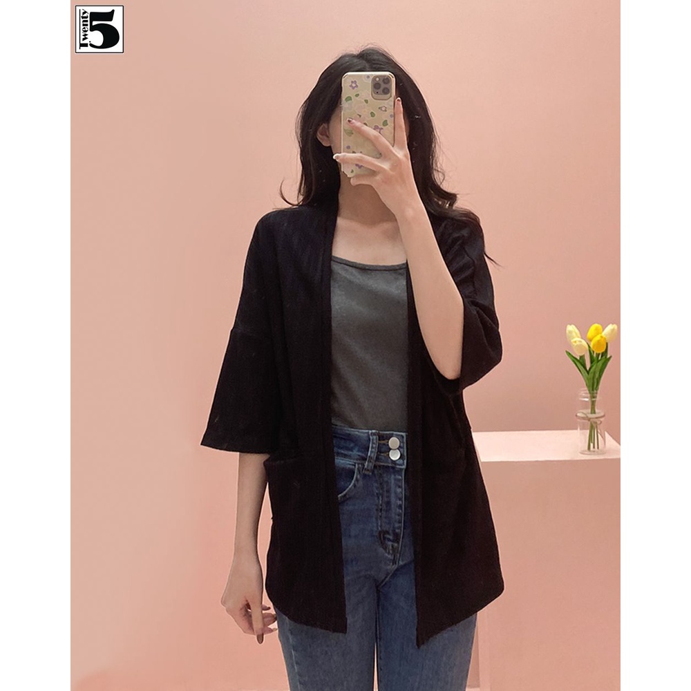 Áo khoác len mỏng nữ, tay lửng Twentyfive NK9