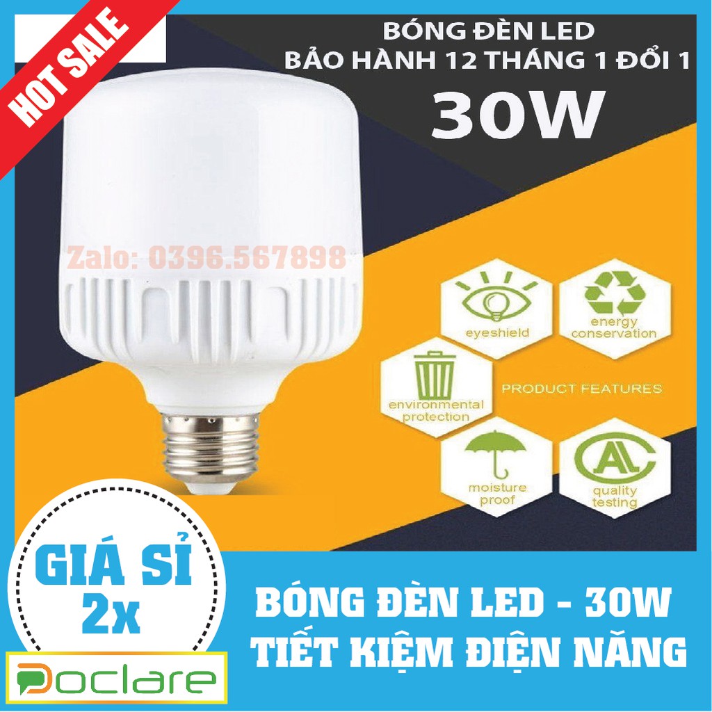 BÓNG ĐÈN LED 30W ĐUÔI XOÁY - TRỤ TIẾT KIỆM ĐIỆN NĂNG